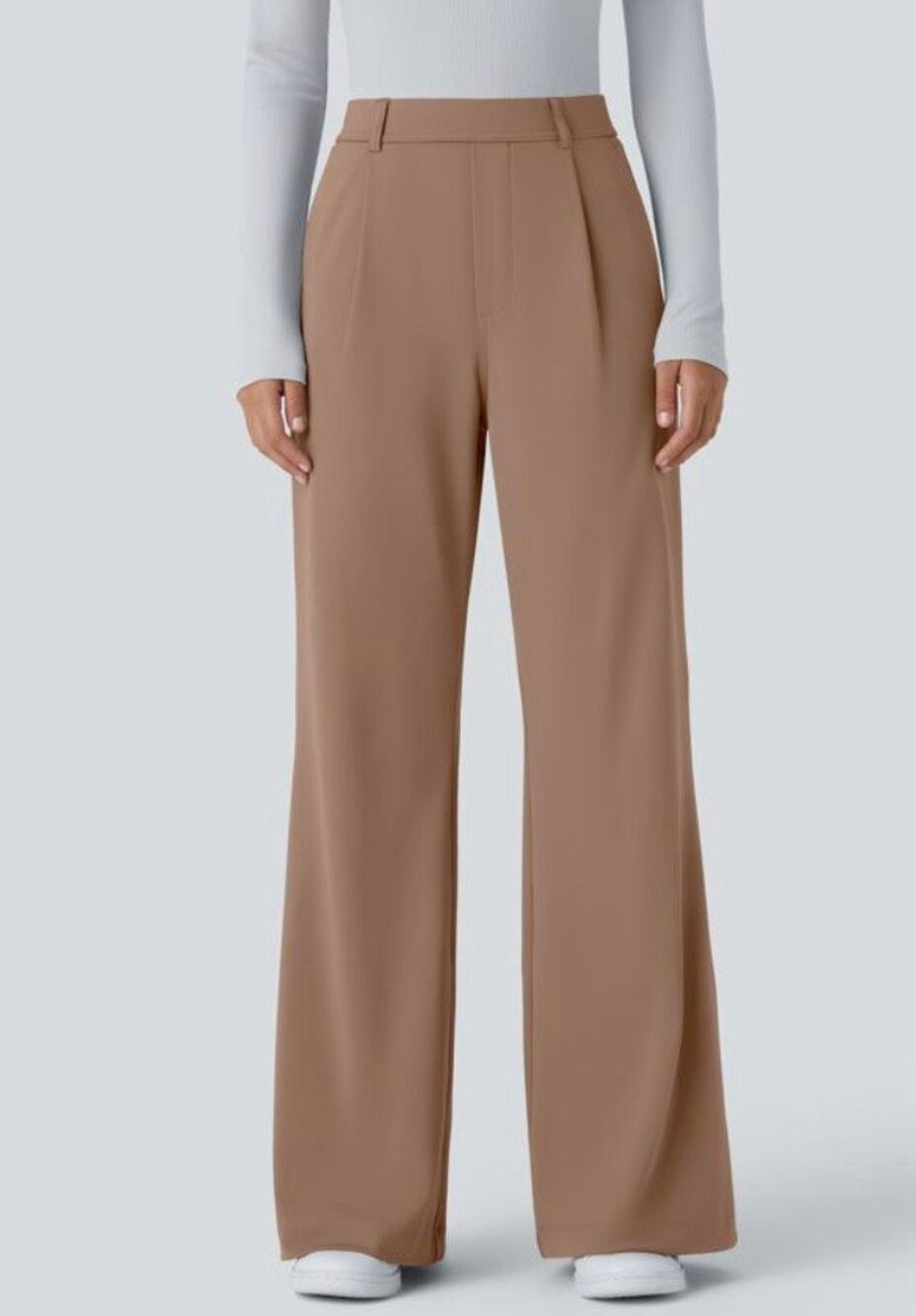 Halara Flex DayStretch camel colored high waisted Pocket Work Flare pants - XL